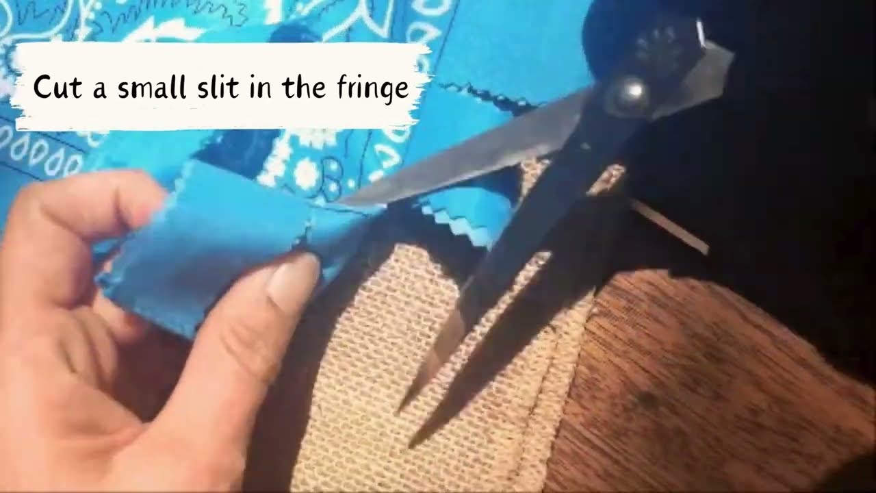 How to Make the Bandana Pillow Fringe