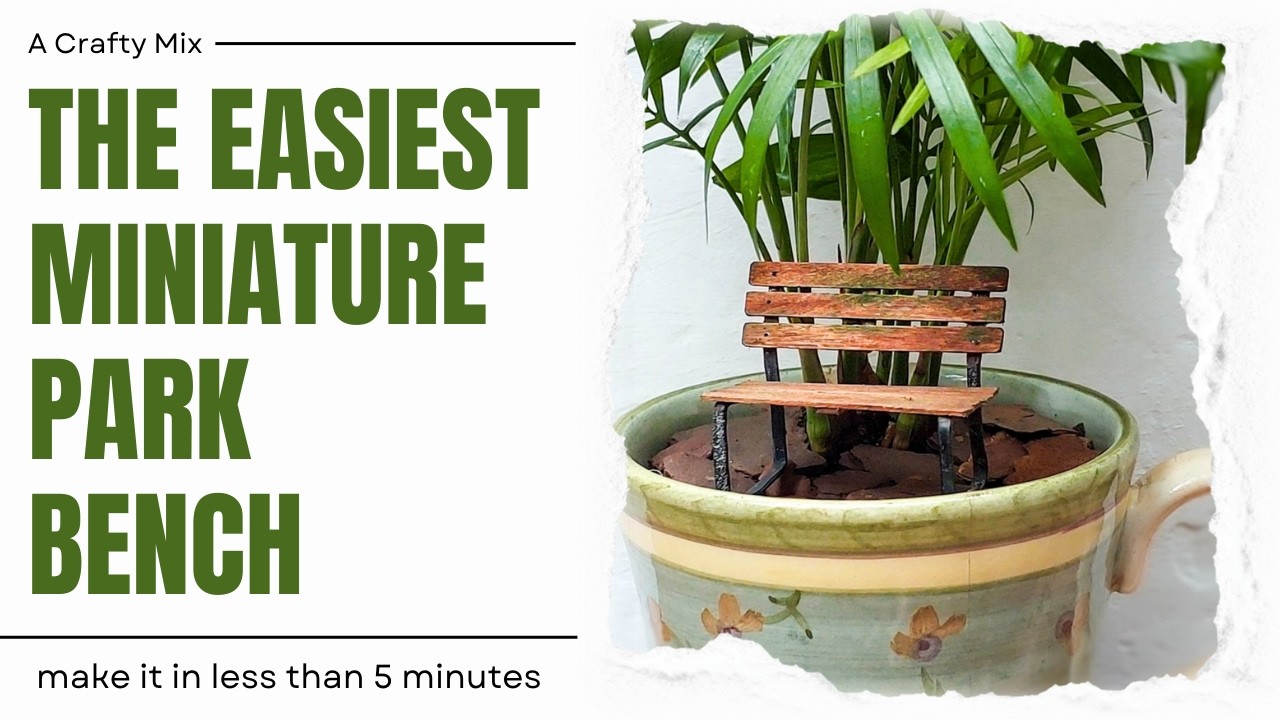 How to Make Wire Frame Legs for a Miniature Park Bench - Easy Fairy Garden DIY