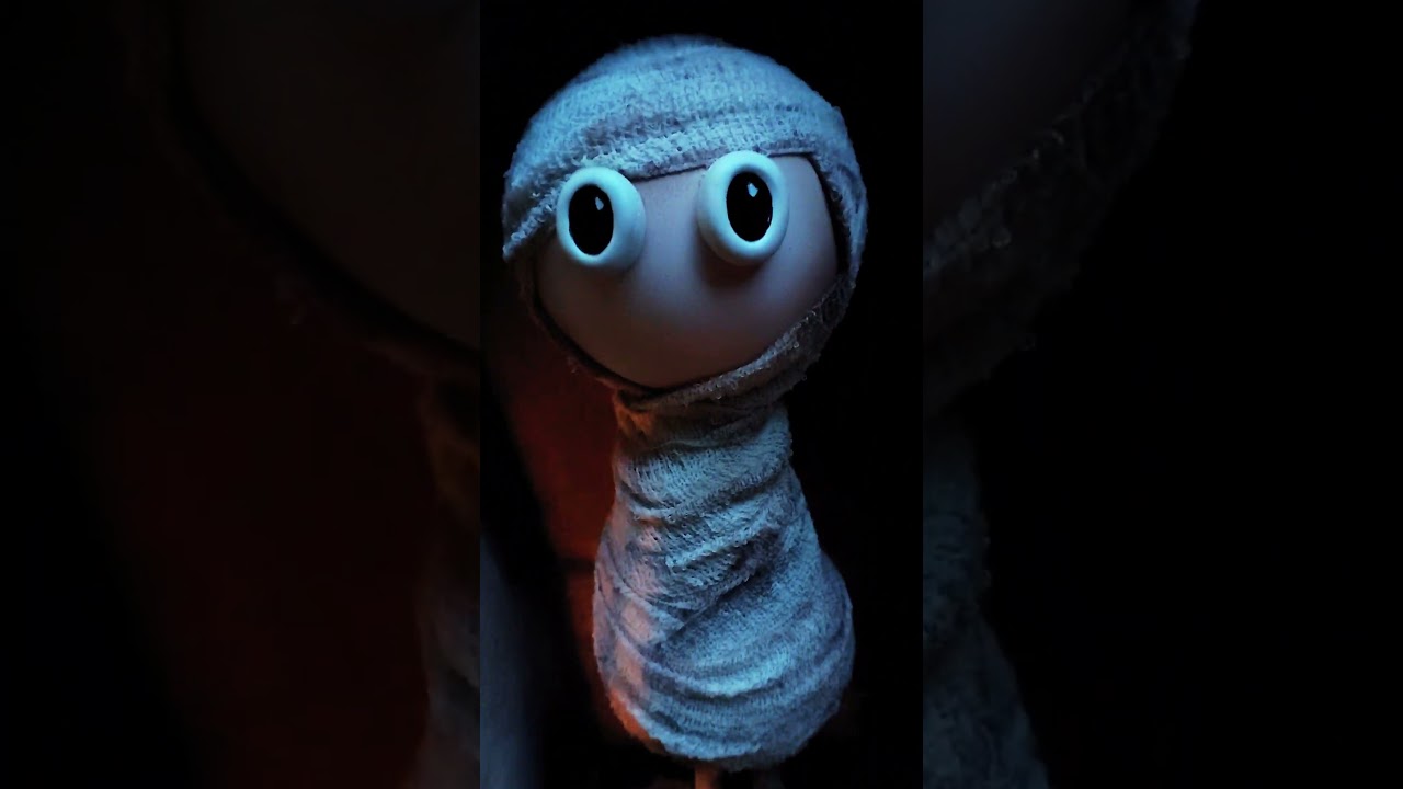 Adorable DIY Bottle Mummy in a Cardboard Sarcophagus