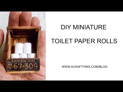 Miniature Toilet Paper Rolls   DIY