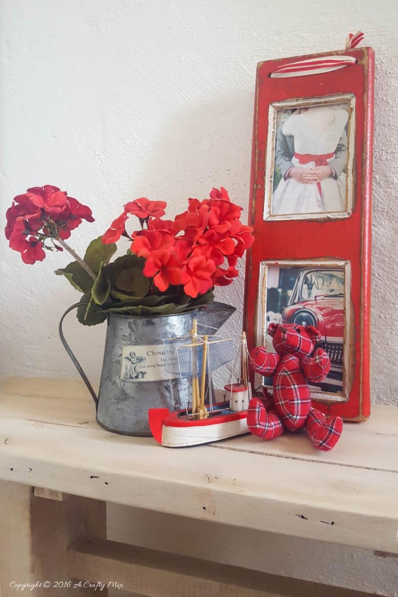 How to make a small, rustic pallet side table for an awkward space. Absolute beginner project @ACraftyMix