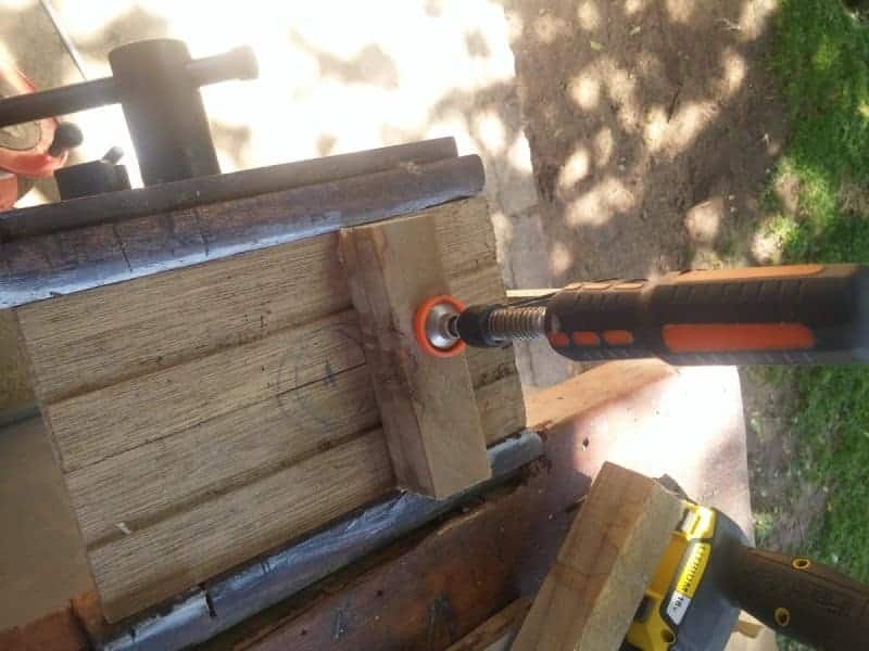 Making the bird bath platform