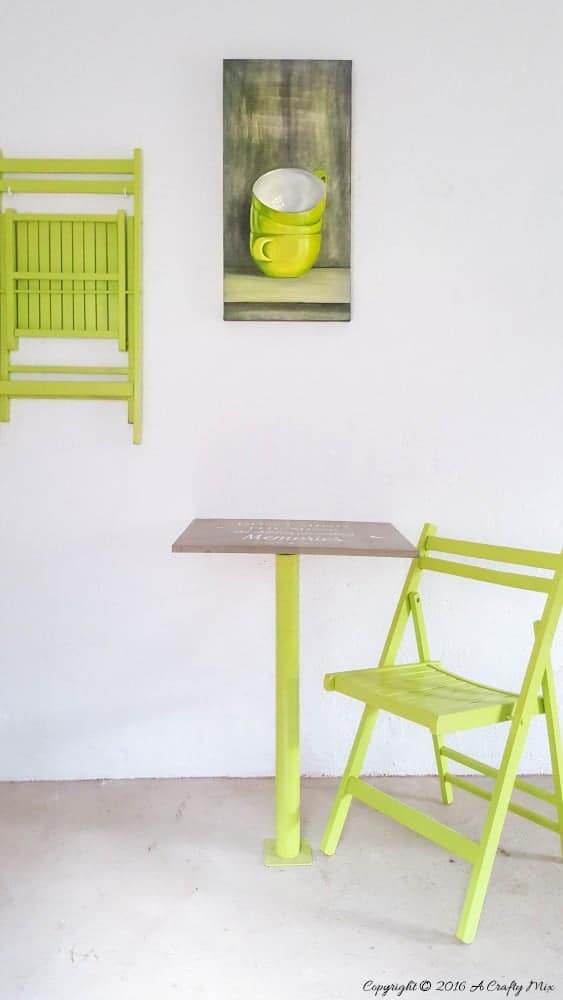 When there's no space for a dining room hang it up - awesome space saving idea
