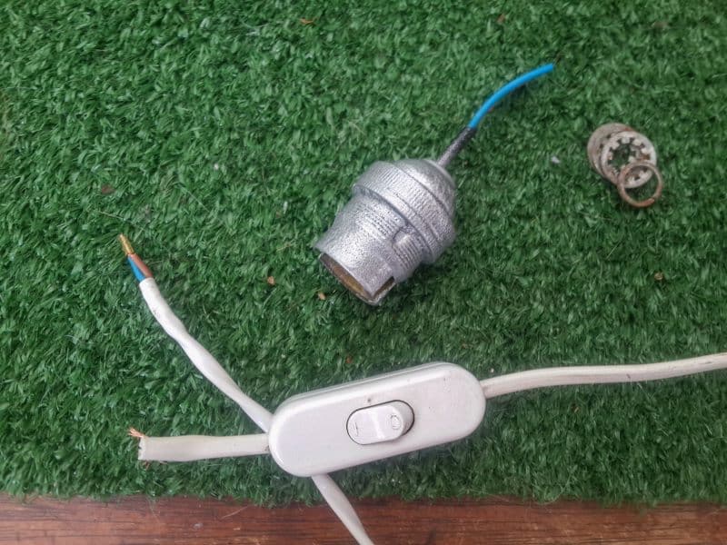 After painting the light fitting and the switch