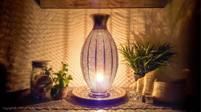 How to turn an inexpensive metal urn into a beautiful Moroccan styled night light. Easy to follow tutorial #ACraftyMix