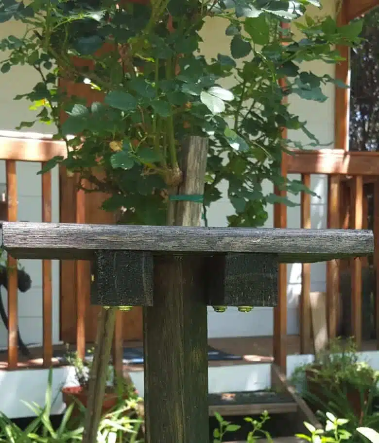 Screw the platform onto the spikes