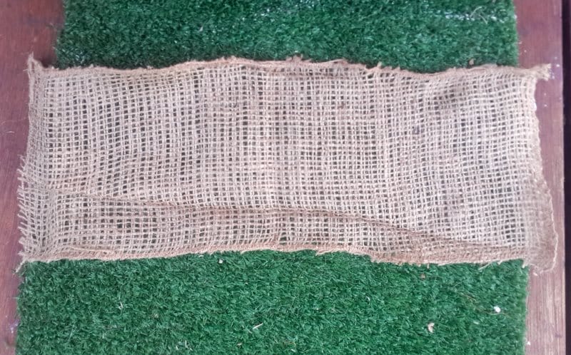 Cut a rectangle from the hessian