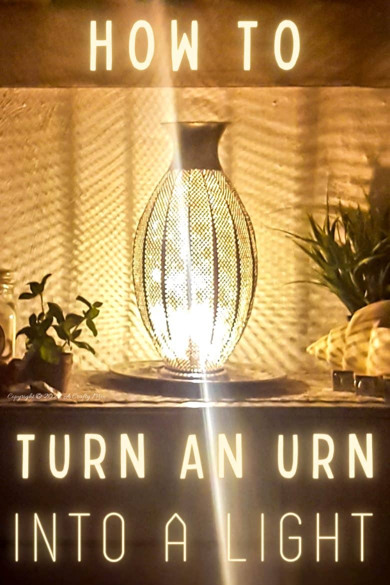 How to turn an inexpensive metal urn into a beautiful Moroccan styled night light. Easy to follow tutorial #ACraftyMix