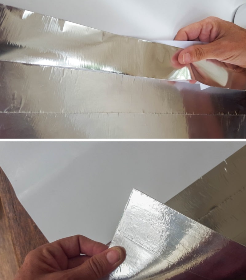 Stick the aluminium tape down on both sides of the cardstock