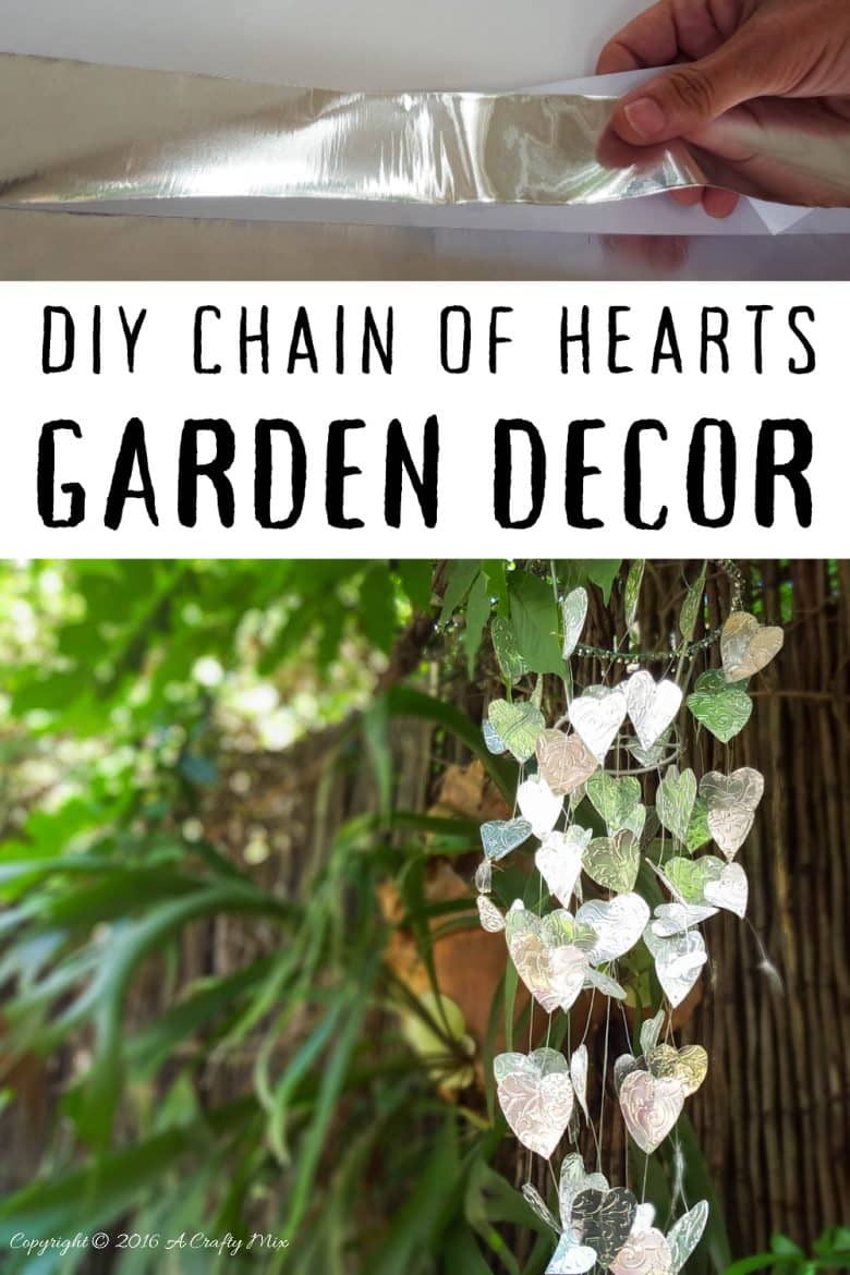 Budget friendly Chain of Hearts Garden Mobile that's easy to make. Give you garden a little love this Spring and make your own #ACraftyMix