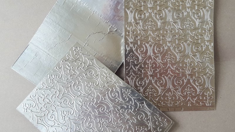 Emboss the aluminium tape