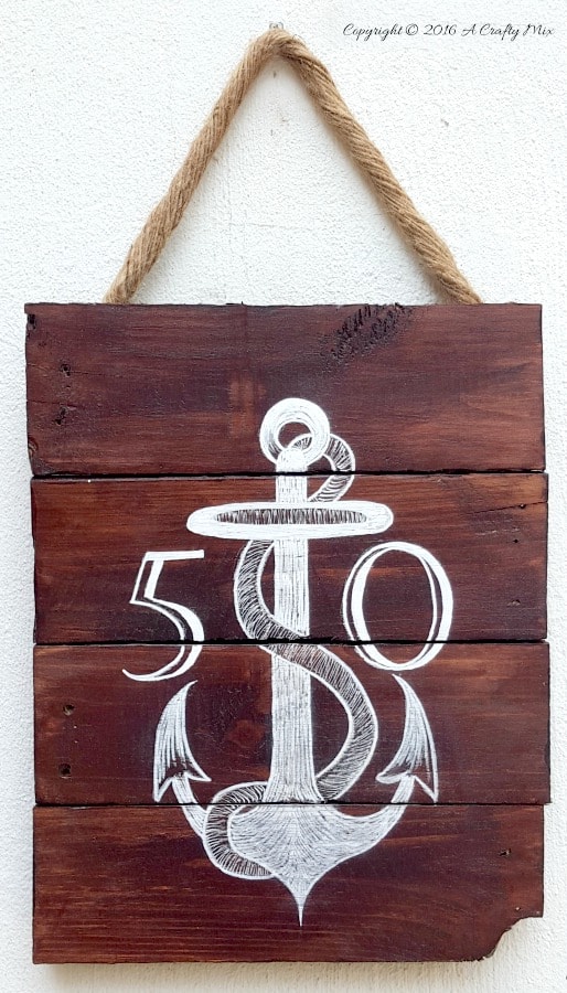 Anchors Aweigh House number and how to make your own #HouseNumber #AnchorsAweigh