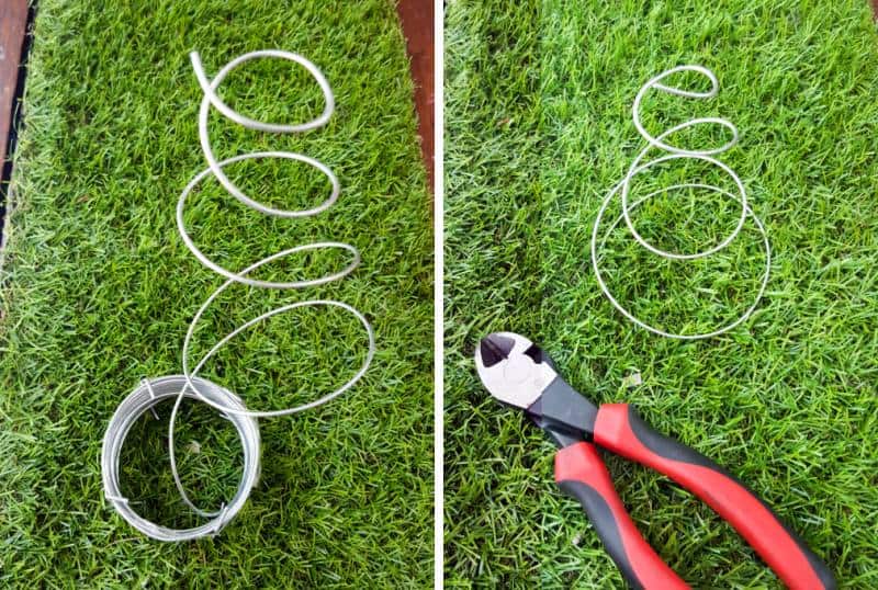 Remove the wire from the bottle and cut