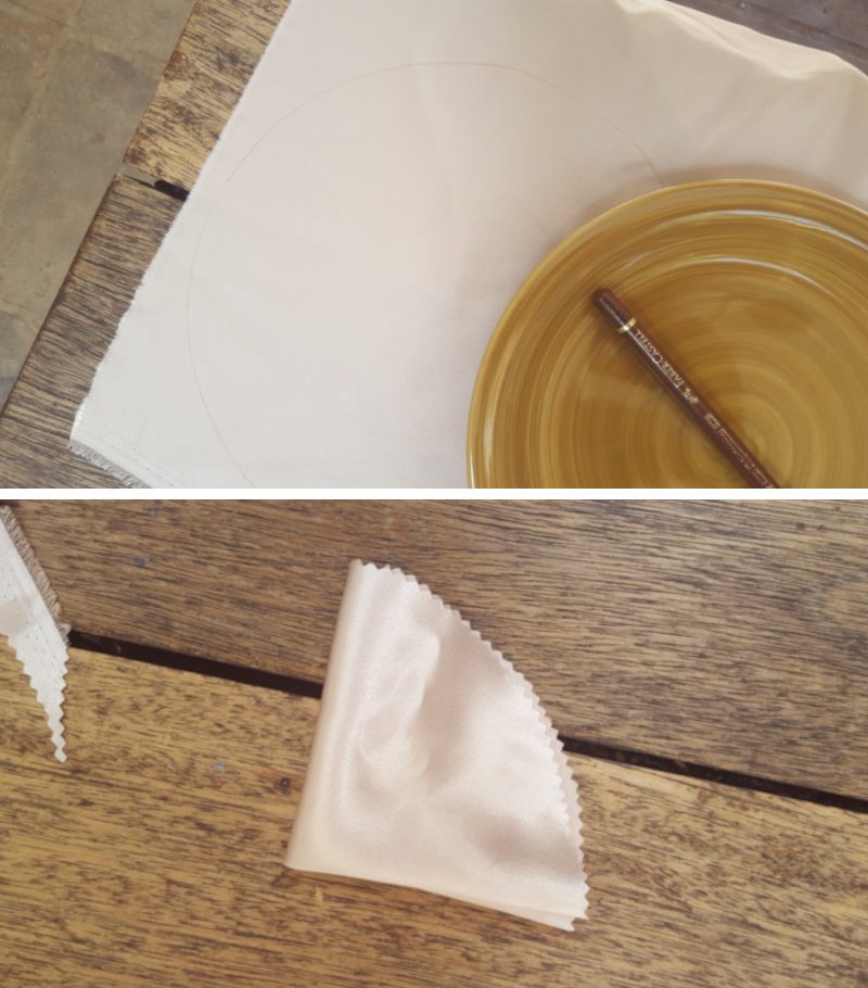 Use a plate to cut a round circle
