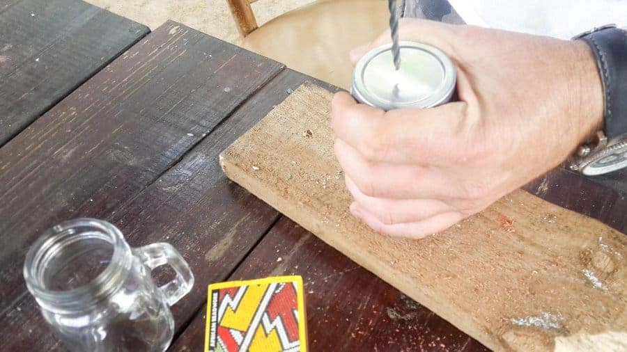 Drill a hole in the lids #giftideas #DIYGiftsmen #giftideasmen #acraftymix