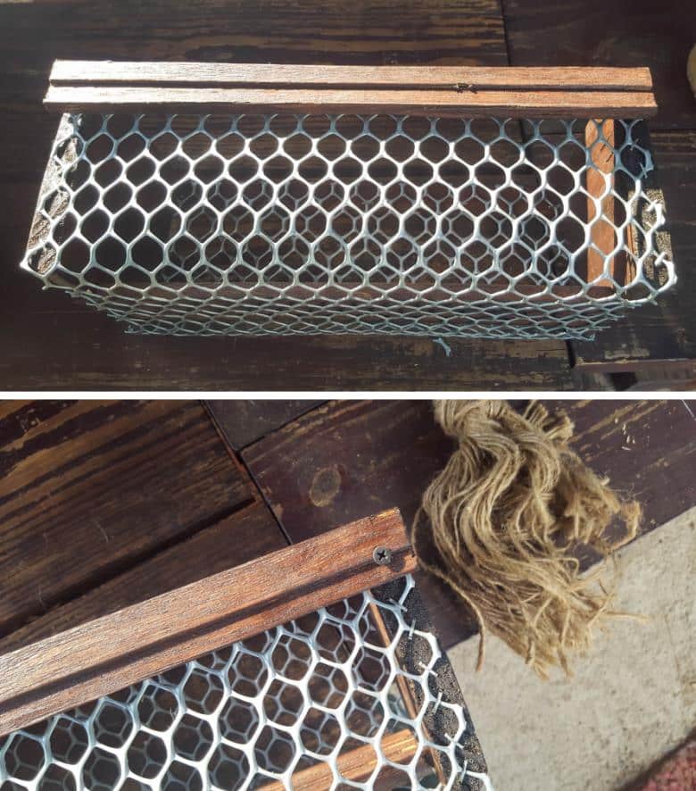 Staple the chicken wire all around the sides