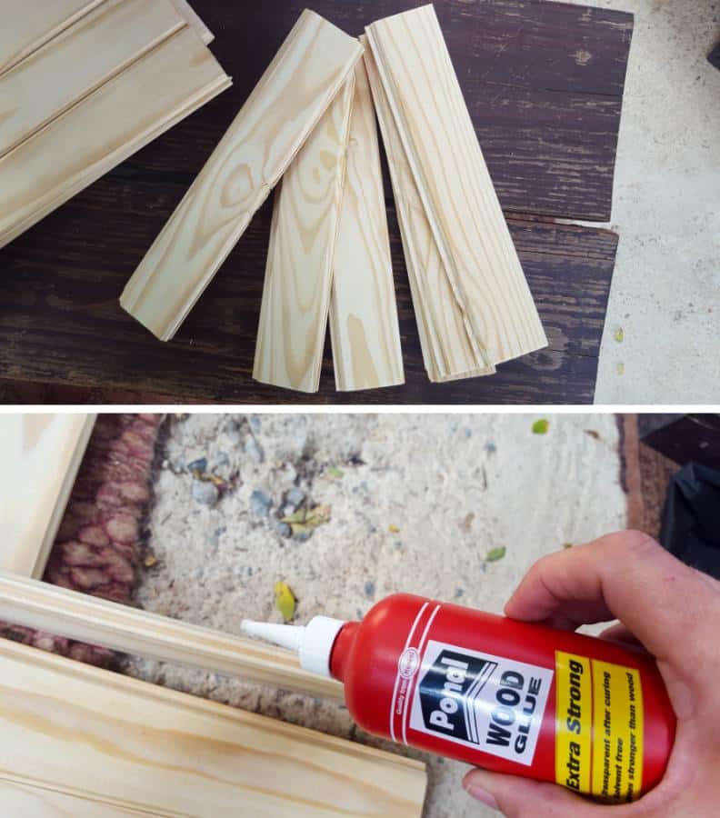 Measure, cut and glue the pieces together