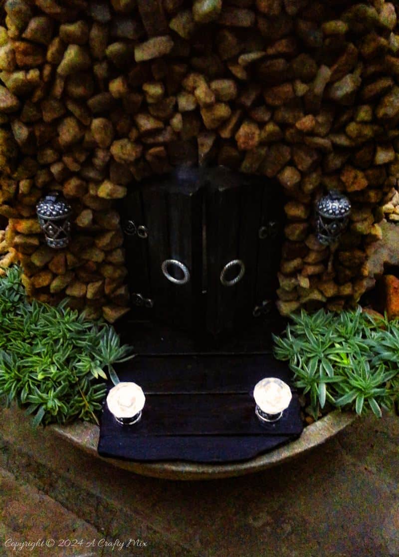 A beautiful addition to a fairy garden. This miniature church was made from a wooden tissue box and coconut fibre. We'll show you how it's done