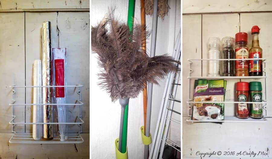 Hiding all the household things inside the cupboard