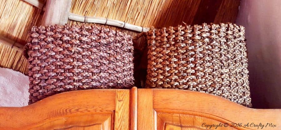 More storage baskets hold extra bulky blankets