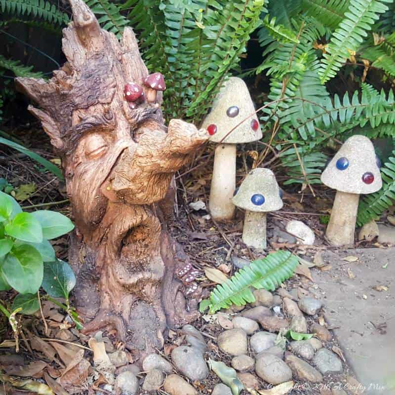 The garden is filled with fairy beings