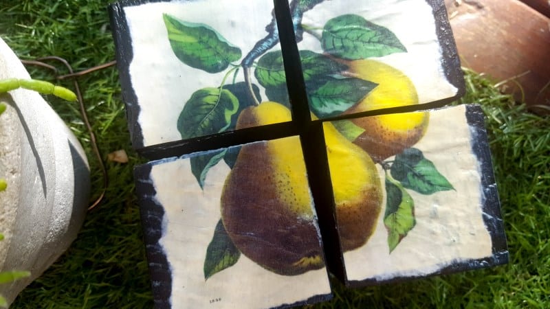 The completed picture glued onto the blocks