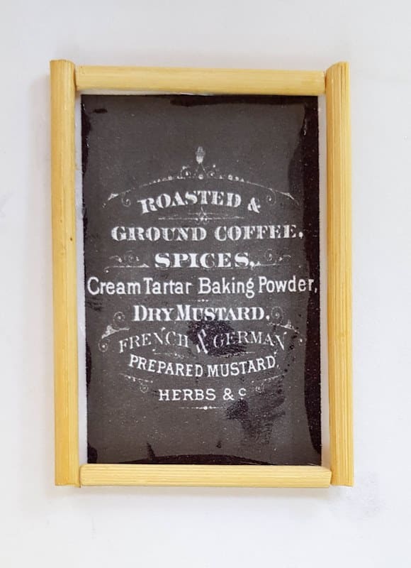 Use wooden craft sticks and a blackboard printable to make signage for the bistro