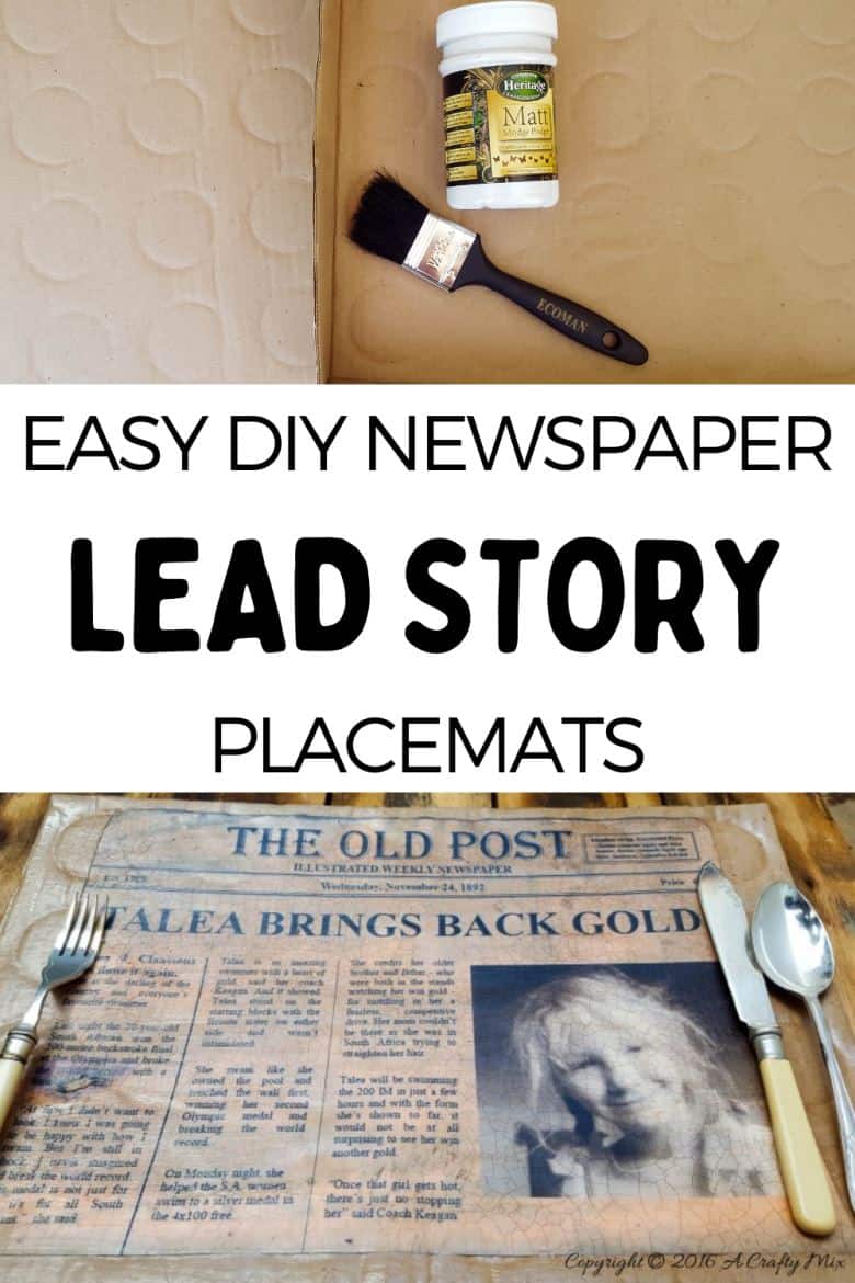 Make your guest feel extra special with these fun DIY lead story custom placemats. They're budget-friendly and easy to customise. #DIYPlacemats #ACraftyMix #RecycledBoxes