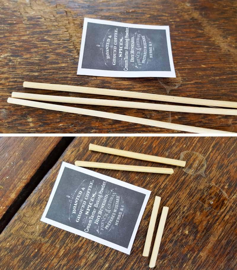 Use wooden craft sticks to frame the Bistro signage