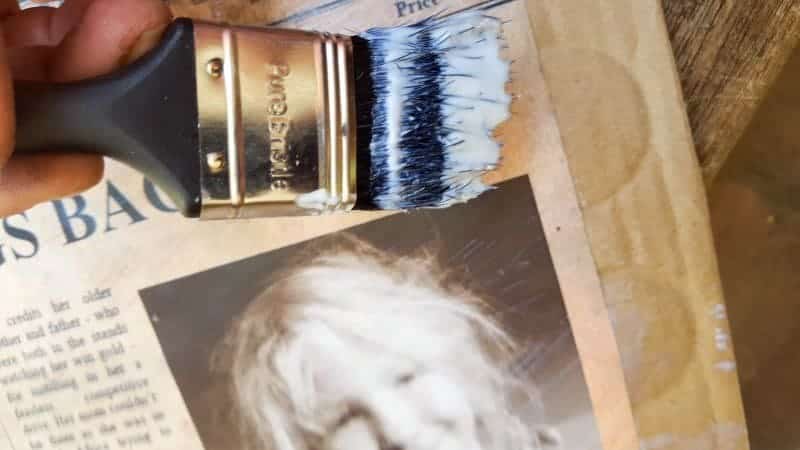 Mod Podge the stories onto the cardboard