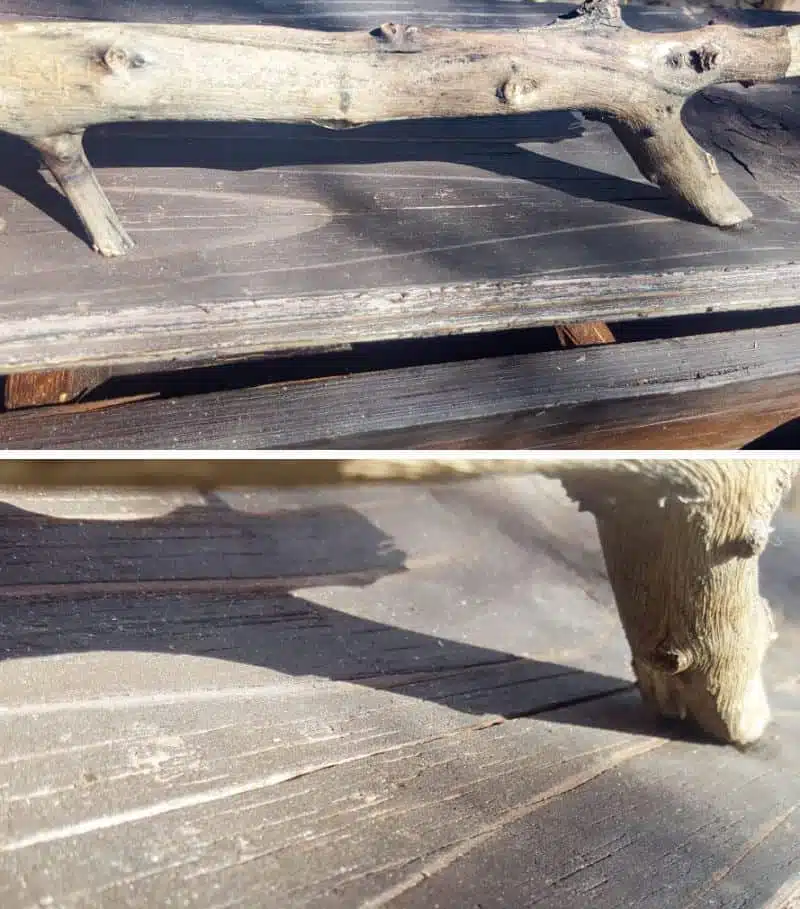 Glue and screw the branch in place