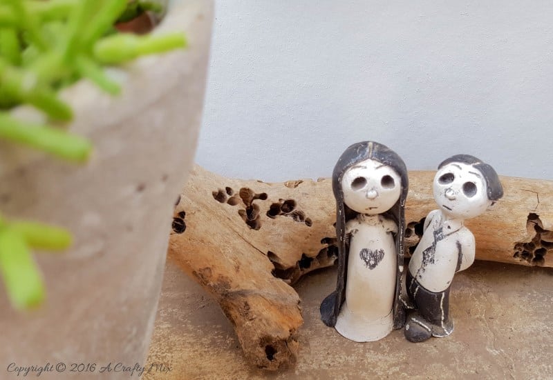 Cute little clay figurines that were a gift from my kids