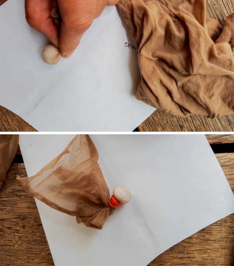Use an old stocking and some cotton wool to make the Leprechaun Nose