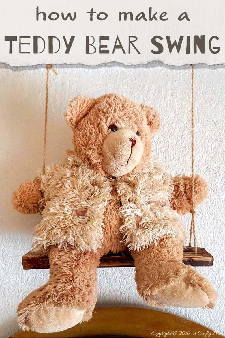 Add a bit of whimsy to your home decor with this easy to make Teddy Bear swing. Get the full tutorial at A Crafty Mix