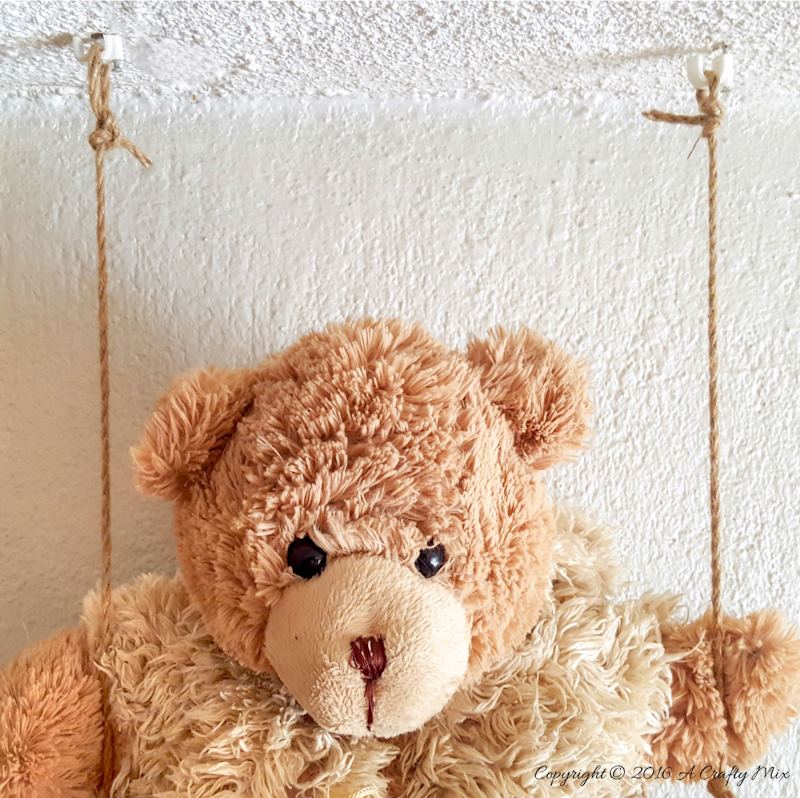 Add a bit of whimsy to your home decor with this easy to make Teddy Bear swing. Get the full tutorial at A Crafty Mix