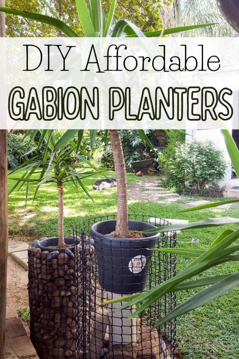 Gabion planters have been around for centuries to add interest to gardens and landscapes and they are surprisingly easy to make too. Get a step-by-step tutorial with tips to make your own #gabionplanter #DIYPlanter #ACraftyMix #GabionIdeas
