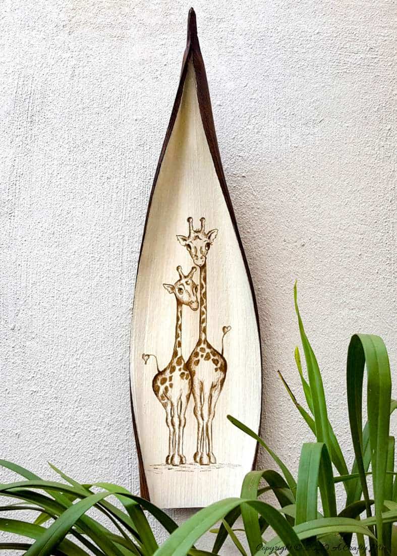 Artists use gesso to prepare a canvas for painting. Here's an easy recipe how you make your own and turn almost anything into a canvas. #GessoRecipe #Makeyourown #Acraftmix #ArtSupplyDIY #FreeTemplate #CuteGiraffes #FreeDownload