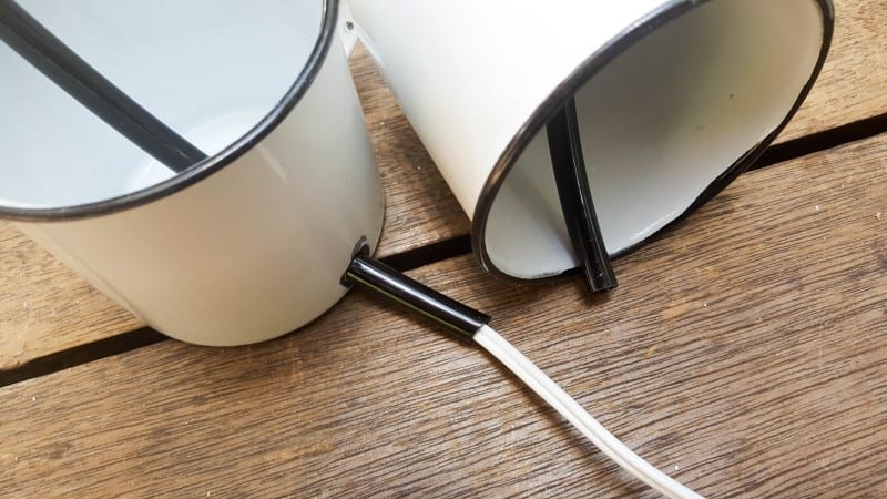 Thread the electrical wire through the tube