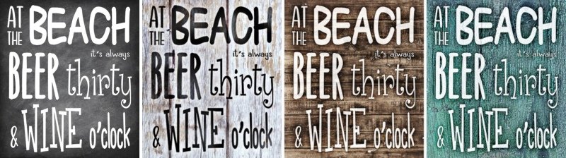 Free Beach Beer and Wine Sign