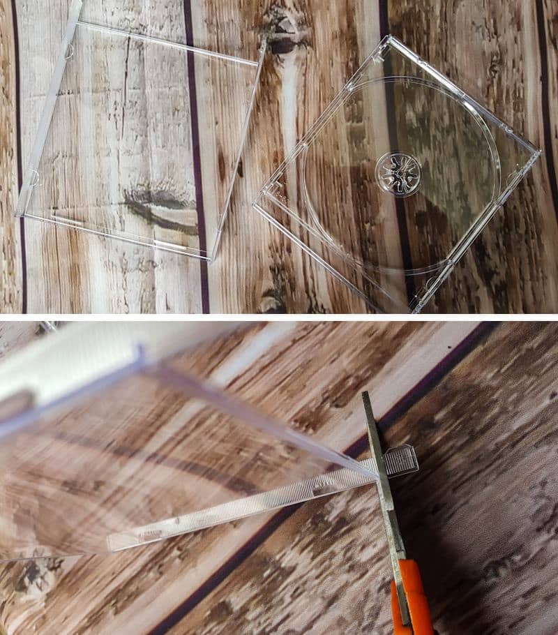 Cut or trim away any excess bits from the CD cases