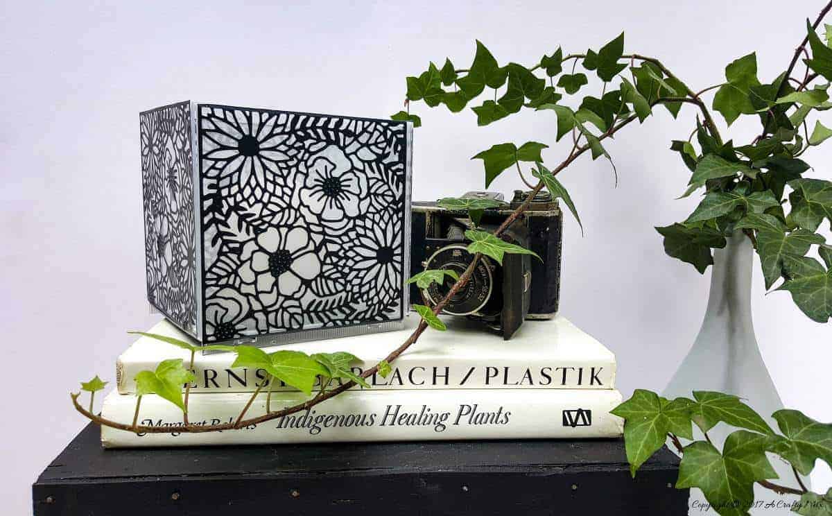 How to make a romantic candle holder from empty CD Cases.  #CDCase #Repurpose #ACraftyMix #CandleHolder
