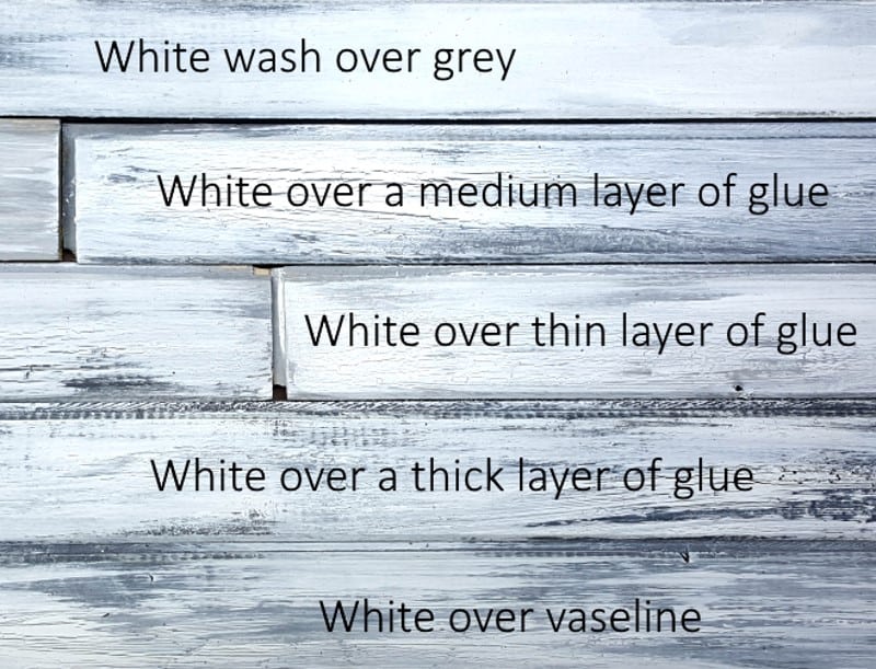 Close up of different layering effects