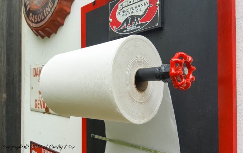 If you're looking for a quick and easy gift idea for the man in your life, why not make him a message board for his garage or man cave. This step-by-step tutorial will show you how. #ACraftyMix