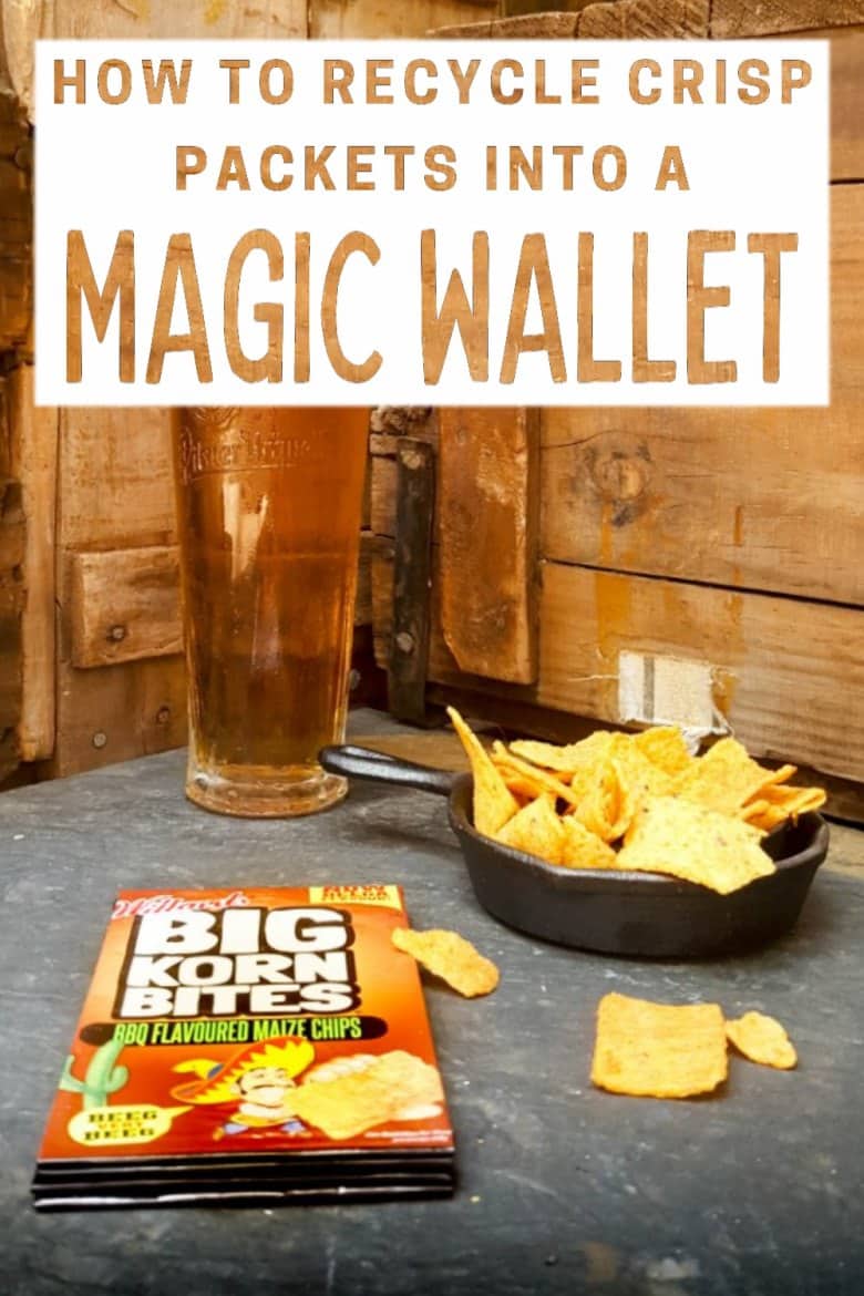 Recycle those empty crisp packets and make an awesome magic wallet. It's just so cool. Great craft tutorial for kids and adults #ACraftyMix