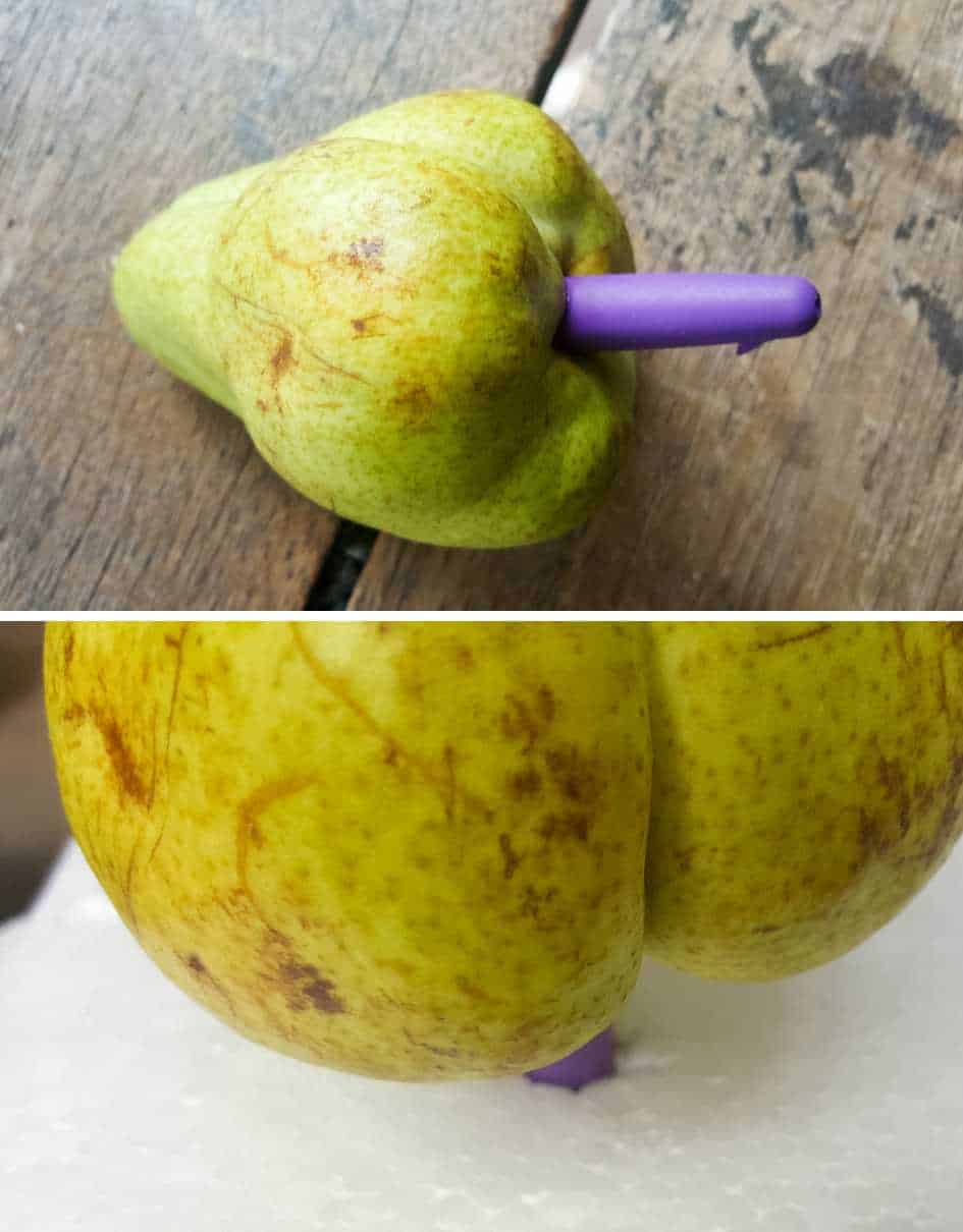 Stabalising the pear for the mold