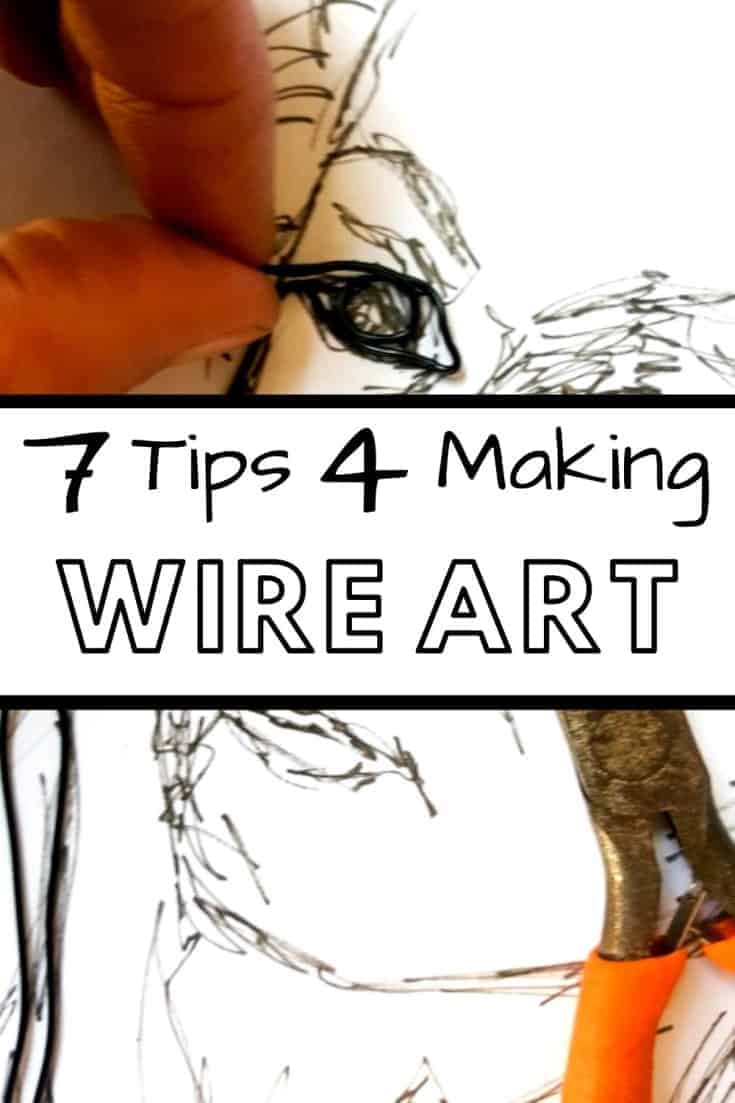 7 Tips for creating wire art. The tutorial includes a wire gauge cheat sheet and a Mozart template to work from #wireart #DIYWireArt #ACraftyMix #DIYTutorial #CraftTutorial #UniqueWallDecor #UniqueHomeDecor