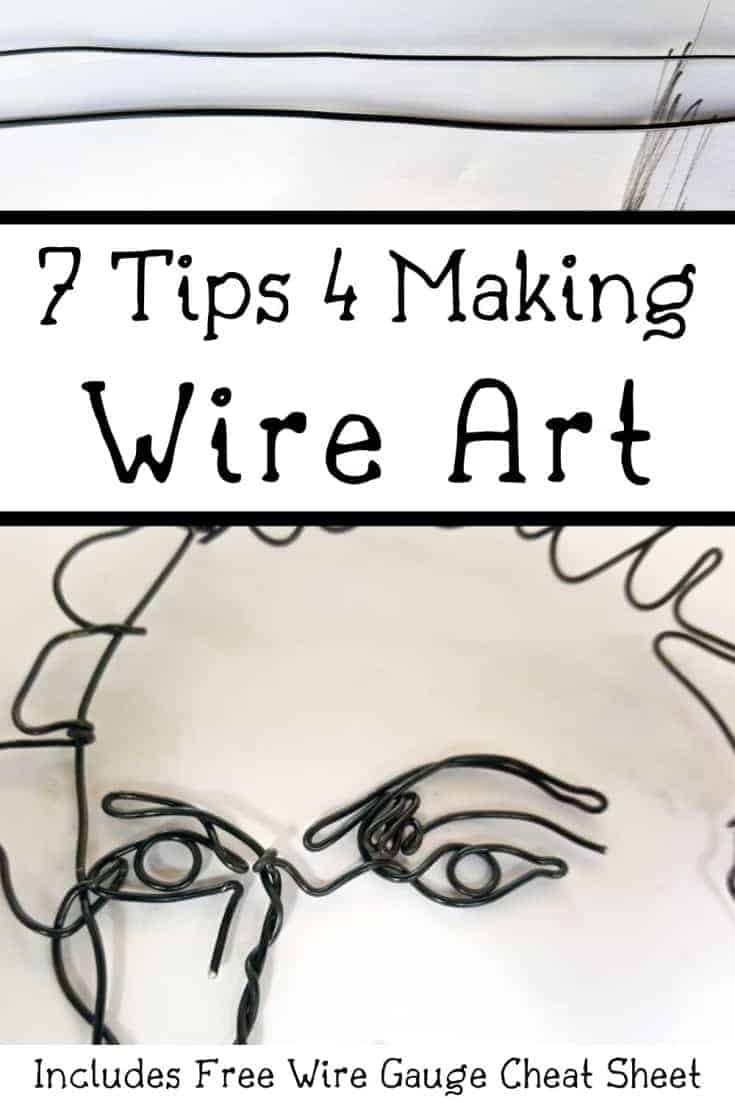 7 Tips for creating wire art. The tutorial includes a wire gauge cheat sheet and a Mozart template to work from #wireart #DIYWireArt #ACraftyMix #DIYTutorial #CraftTutorial #UniqueWallDecor #UniqueHomeDecor