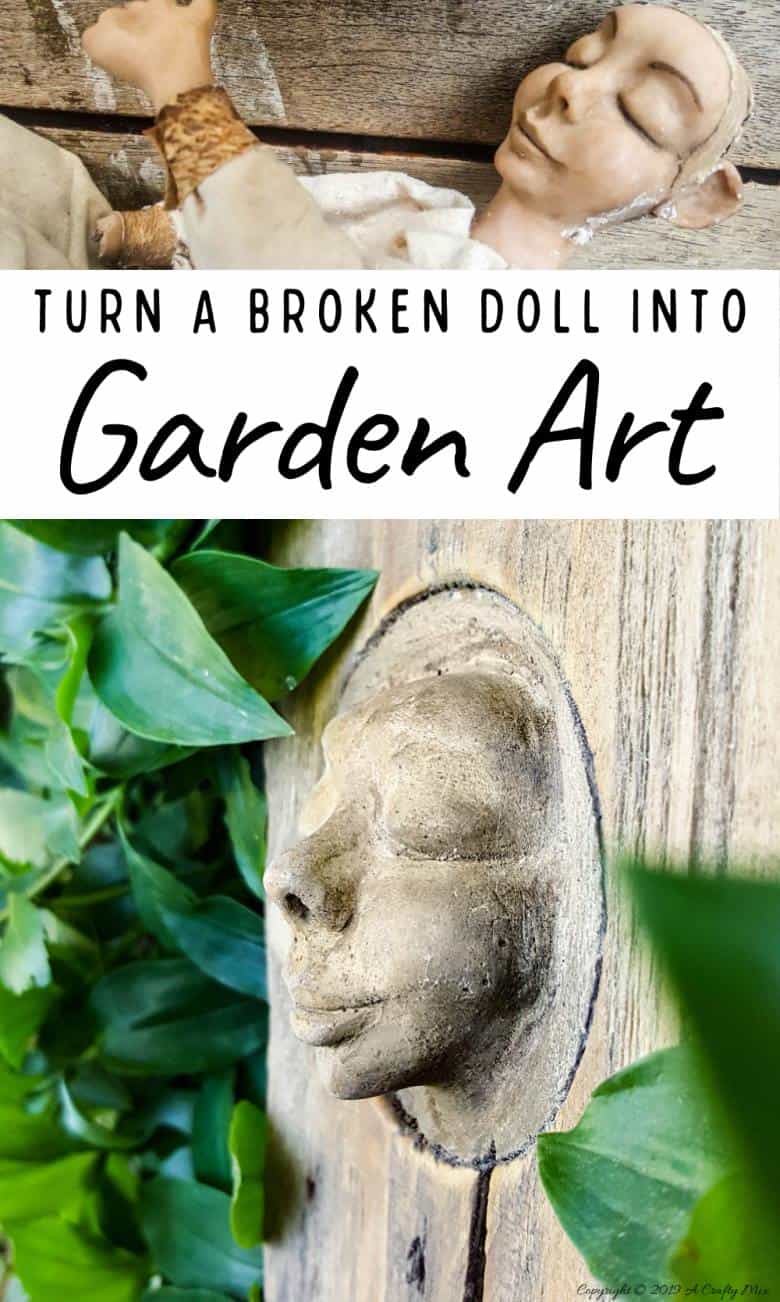 Take your garden art and decor to a whole new level with this tutorial that will show you how to make an enchanting wood nymph using a broken doll. #howtomake #woodnymph #ACraftyMix #concreteCrafts #gardenart #gardendecor #repurpose