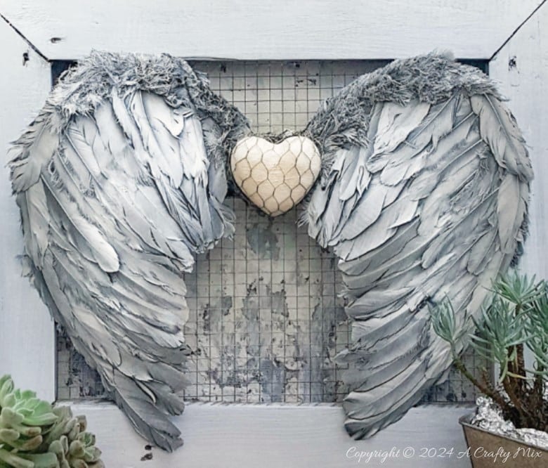 Learn how to create your own heavenly Angel Wings Wall Decor using inexpensive toy store wings. It's inexpensive, easy, and adds a unique touch to your home decor.