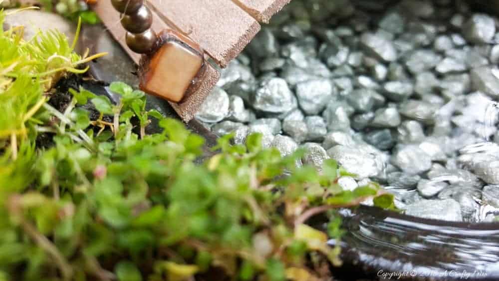 Close up of the fairy bridge with water underneath